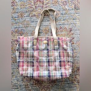 COACH fabric travel bag